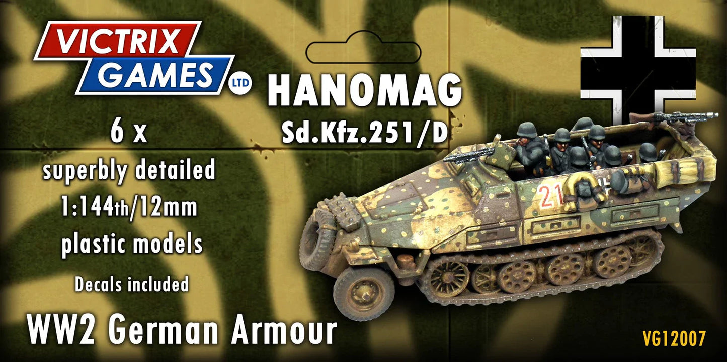 Victrix German Hanomag 251/D x 6 12mm WW2 VG12007