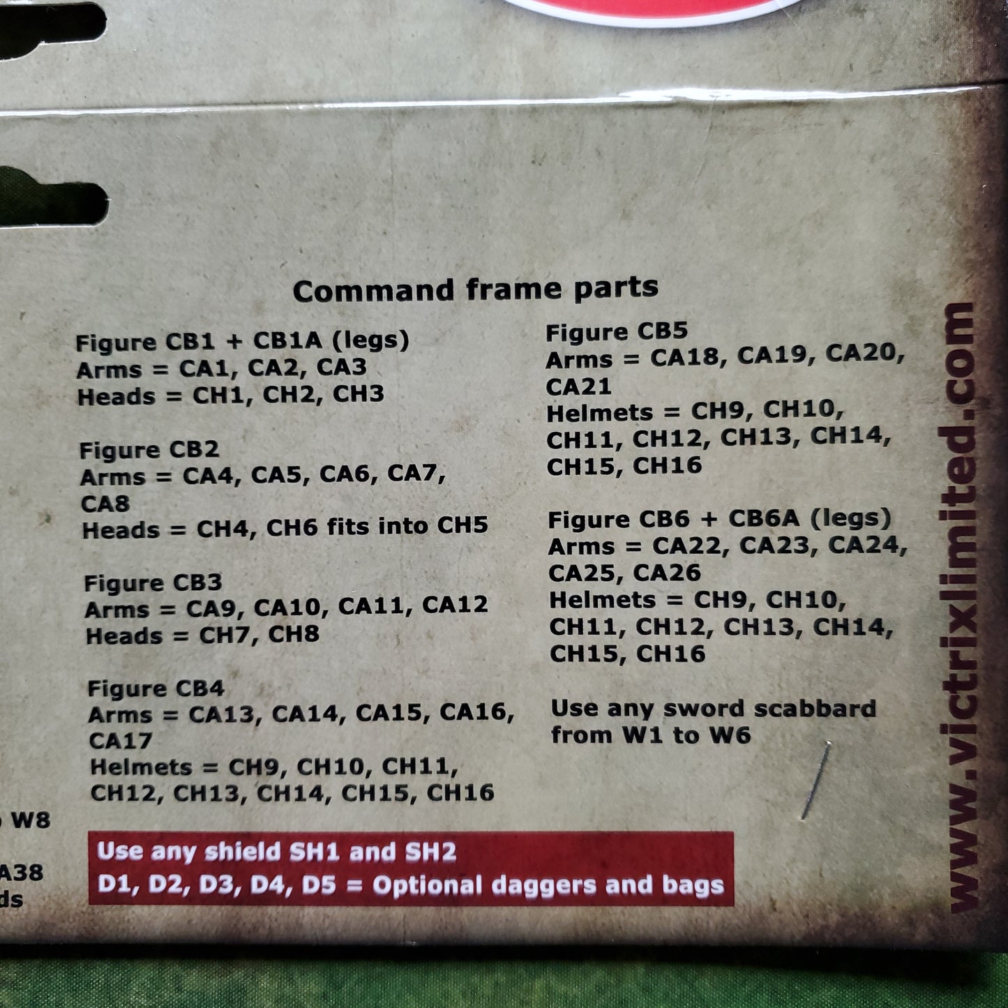 Victrix Norman Infantry Command Sprue x 1 28mm Wargame Miniatures