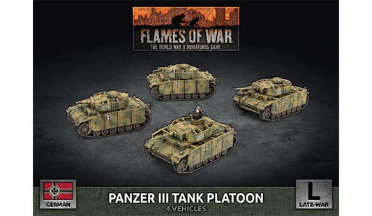 FOW German Panzer III Platoon (x4 Plastic)