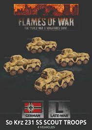 FOW German SD Kfz 231 SS Scout Troop