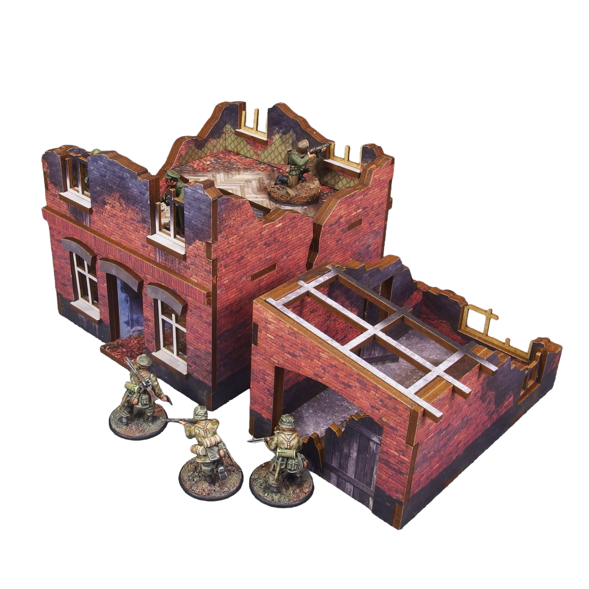 WW2 Ostfront Stalingrad Small House (with garage) (3)