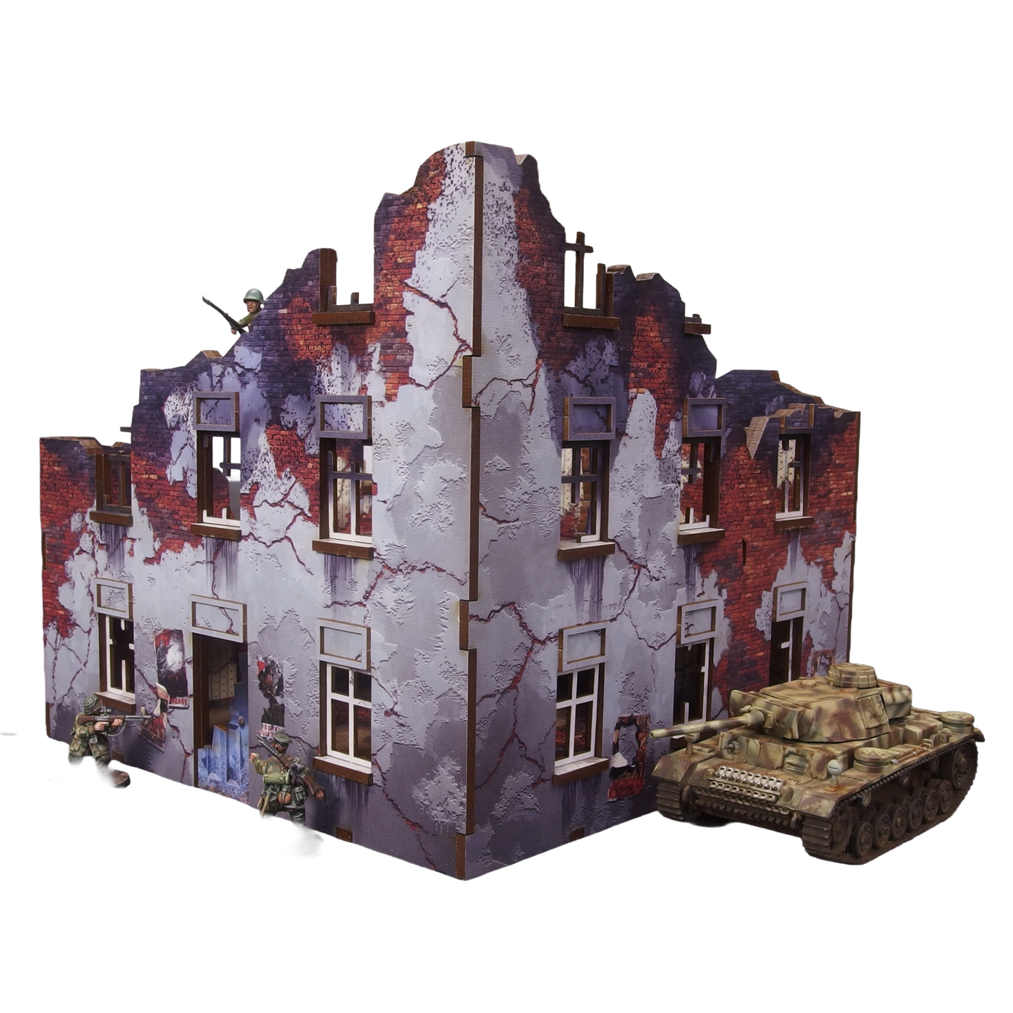 WW2 Ostfront Stalingrad Apartment Block Front (with 3rd floor) (1)
