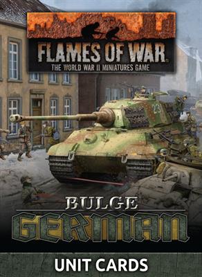 Flames of War Bulge Germans Unit Cards