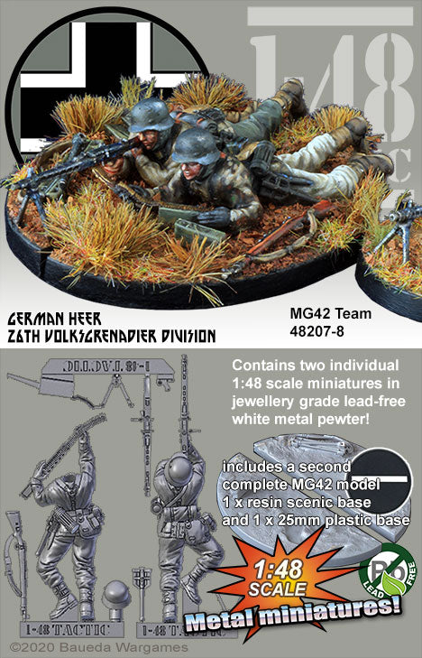 1-48 Tactic MG42 team (double pack) ernst delbruck - German 26th Volksgrenadier Division