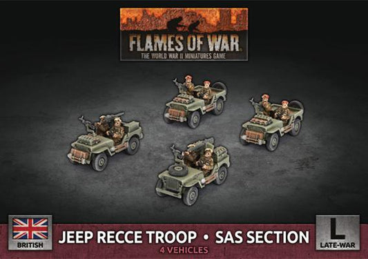 FOW British Jeep Recce Troop/SAS Section (4x Plastic)