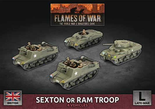 FOW British Sexton or Ram Troop (4x Plastic)