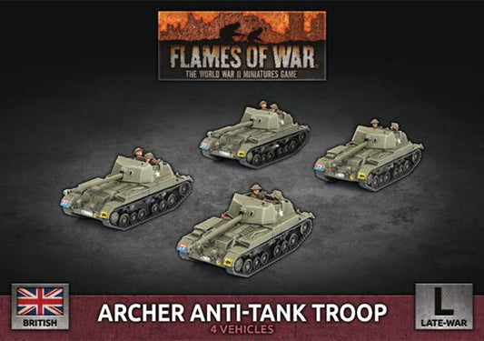 FOW British Archer Anti-tank Troop (4x Plastic)