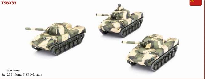 WWIII: Team Yankee Soviet 2S9 Nona-S SP Mortar Battery (x3)