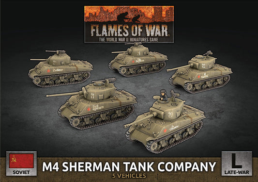FOW Soviet M4 Sherman Tank Company (x5 Plastic)