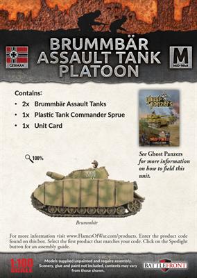 FOW German Brummbar Assault Tank Platoon (x2)