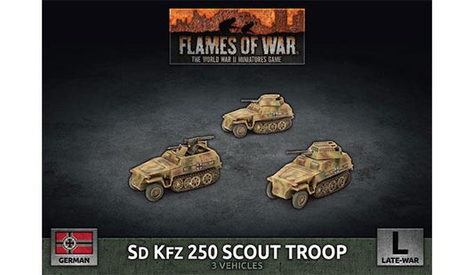 FOW German Sd Kfz 250 Scout Troop (Plastic)