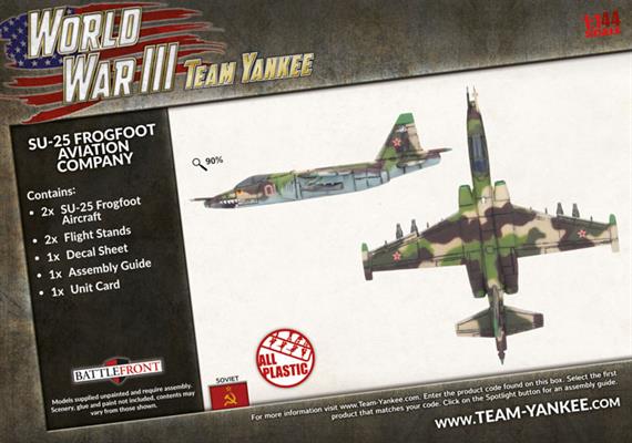 WWIII: Team Yankee Soviet SU-25 Frogfoot Aviation Company