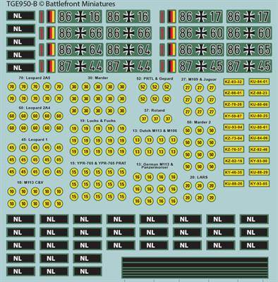 WWIII: Team Yankee Decal Set