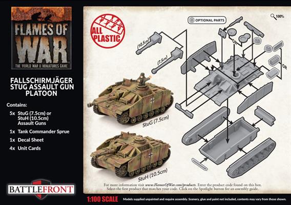 FOW German Fallschirmjager StuG Assault Gun Platoon