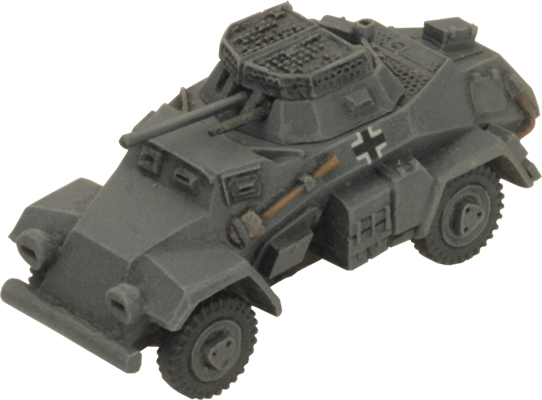 FOW German Cross Sd Kfz 221 and 222 Light Scout Troop