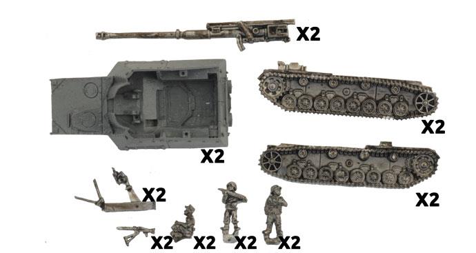 FOW German Hornisse Tank-Hunter Platoon