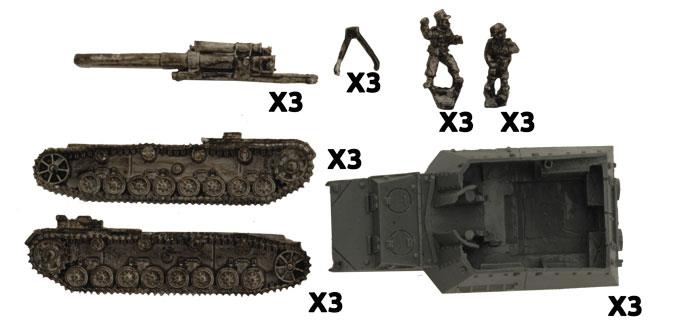 FOW German Hummel 15cm SP Artillery Battery