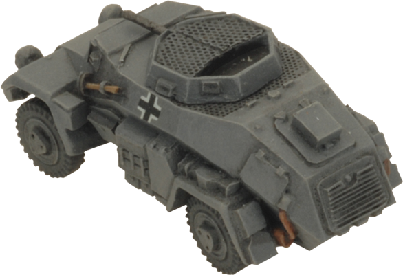 FOW German Cross Sd Kfz 221 and 222 Light Scout Troop