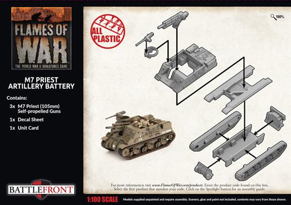 Flames of War American M7 Priest Artillery Battery