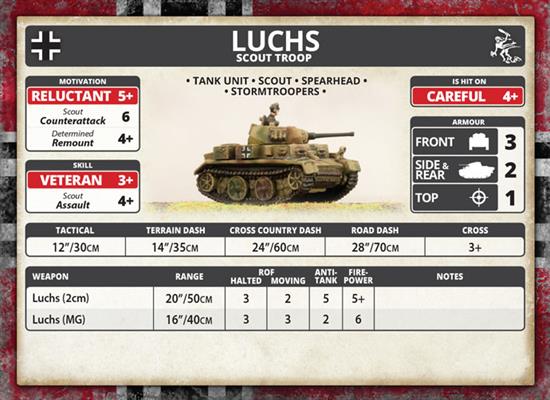 FOW German Panzer II (Luchs) Scout Troop