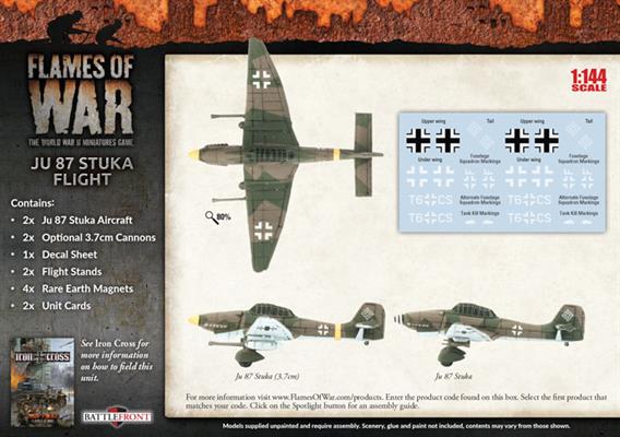 FOW German Ju 87 Stuka Flight