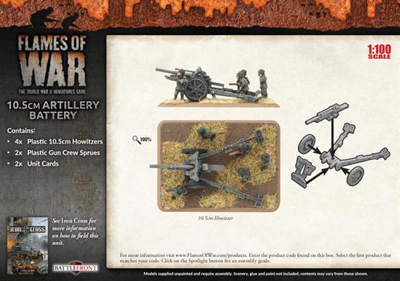 FOW German 10.5cm Artillery Battery