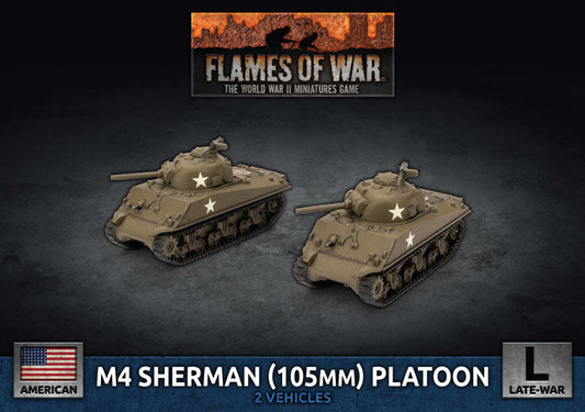 FOW American M4 Sherman (105mm) Platoon