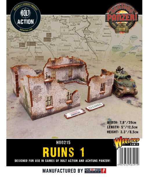 WW2 Achtung Panzer Normandy Ruin 1 (28mm)