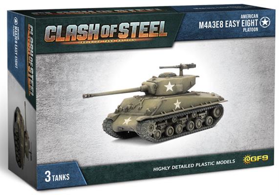 Clash of Steel American M4A3E8 Easy Eight Tank Platoon (x3 tanks)