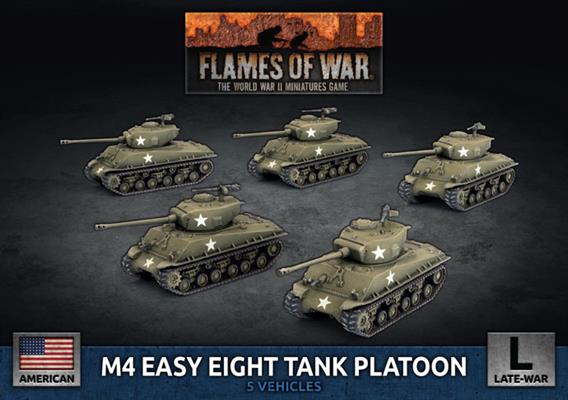 Flames of War American M4 Easy Eight (76mm) (x5 Plastic)