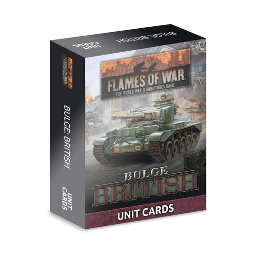 Flames of War Bulge British Unit Cards (66x Cards)