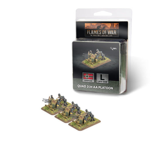 FOW German Quad 2cm AA Platoon (x3)