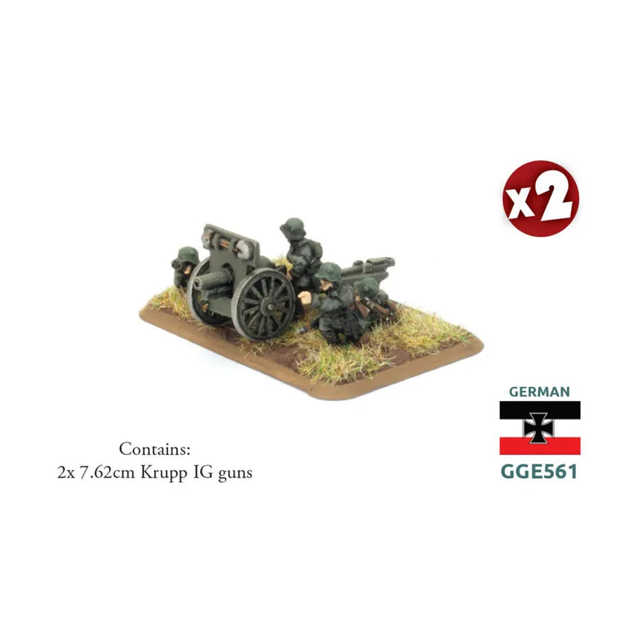 Great War German 7.62cm Krupp IG (x2)