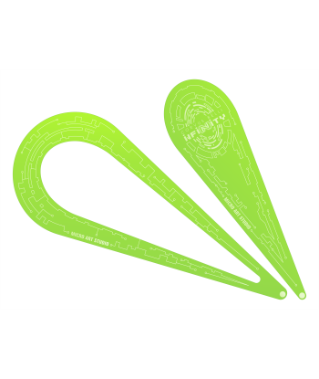 Infinity Teardrop Templates N5 (2) Fluorescent