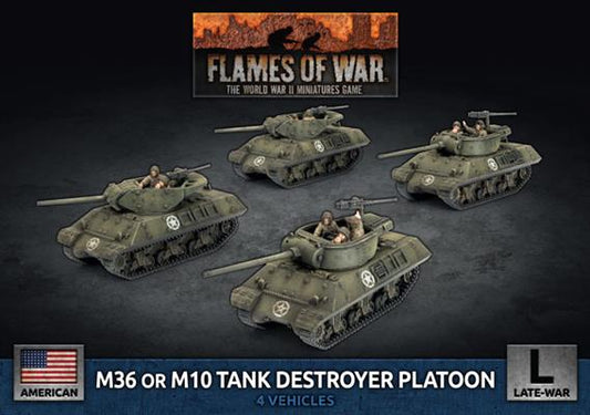 FOW American M36 or M10 Tank Destroyer Platoon (x4 Plastic)