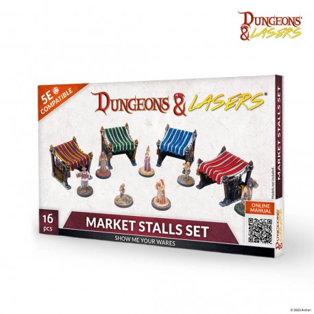 Market Stalls Set Miniature Pack Dungeons & Lasers Clearance