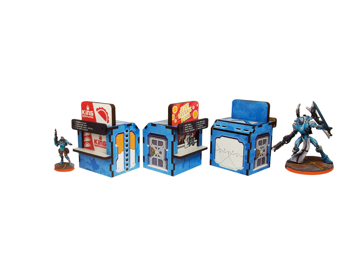 Infinity District 5 Food Booths Prepainted (Blue)