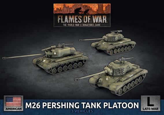FOW American M26 Pershing Tank Platoon (x3 Plastic)