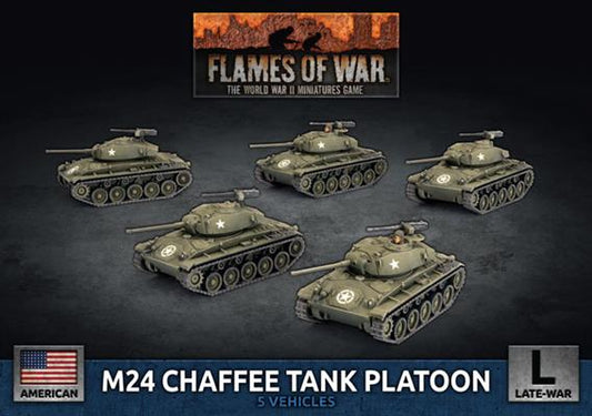 FOW American M24 Chaffee Tank Platoon (x5 Plastic)