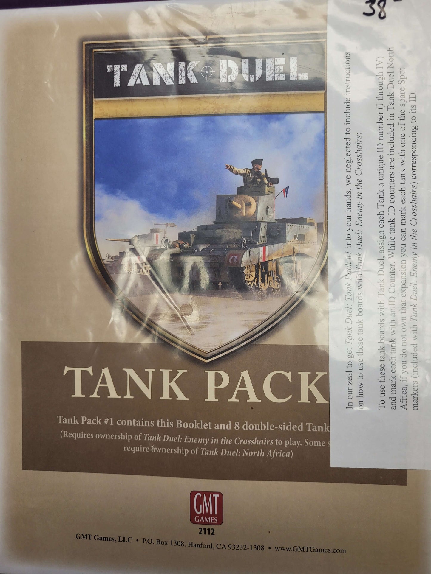 Tank Duel: Tank Pack #1 Boardgame & Rule Book
