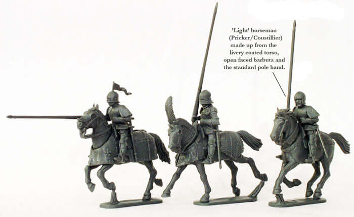 Mounted Men at Arms 1450-1500 (12 mounted figures)