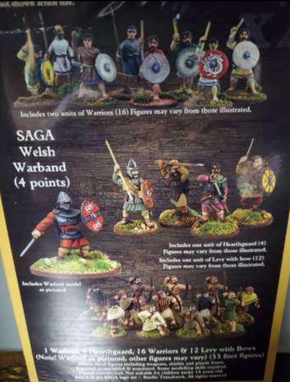 SAGA Starter 4 Point Warband - Welsh Gripping Beast