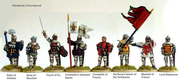 French High command at Agincourt on foot by Perry