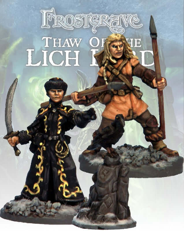 Crow Master & Javelineer for Frostgrave by NorthStar 28mm Fantasy miniatures Great for Dungeons & Dragons