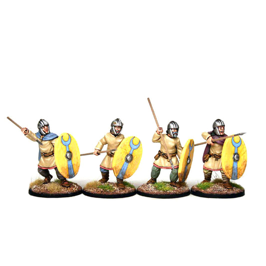 Barons War Footsore Late Roman Unarmoured Infantry in Helmets