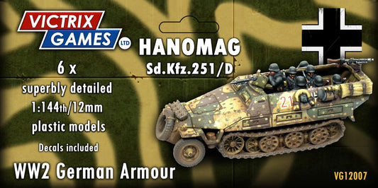 Victrix German Hanomag 251/D x 6 12mm WW2 VG12007