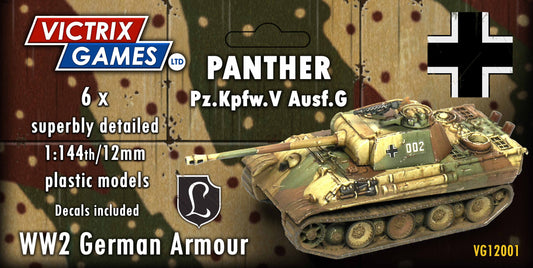 Victrix German Panther Ausf G x 6 12mm WW2 VG12001