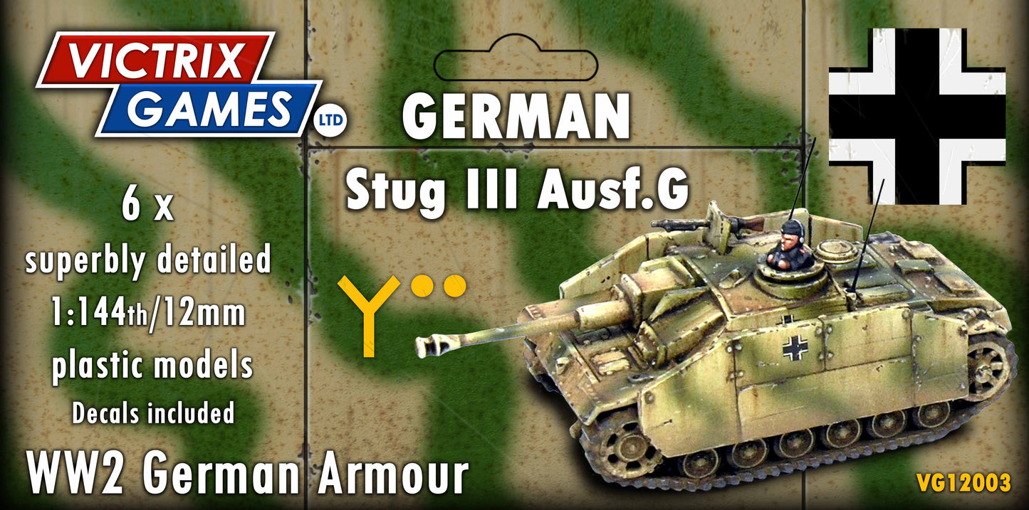 Victrix German STUG IIIG x 6 12mm WW2 VG12003