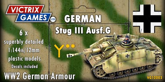 Victrix German STUG IIIG x 6 12mm WW2 VG12003