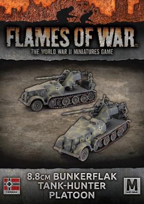 FOW German 8.8cm Bunkerflak Tank-hunter Platoon